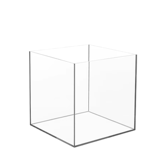 맞춤형 모던 <span class=keywords><strong>5</strong></span>면 투명 아크릴 큐비 선반 디스플레이 케이스 (광택 표면 사각형/직사각형 투명 보관함) - Product Image 4
