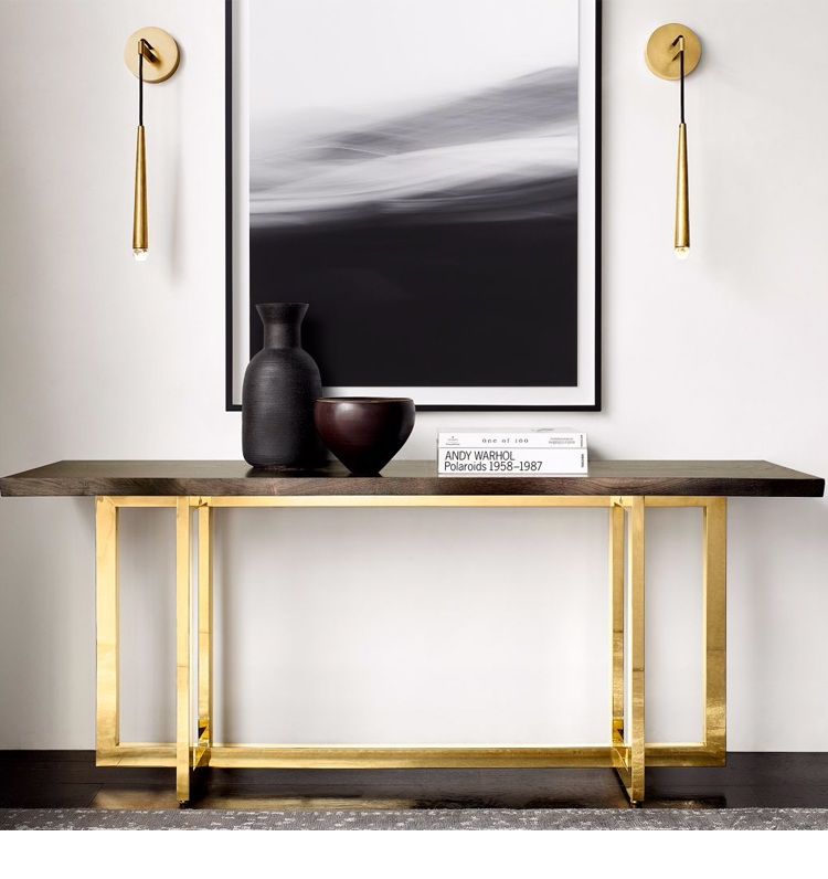 Nordic european modern bedroom living room led wall bracket metal gold copper tube wall lamp hotel indoor simple wall sconce