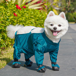 กางเกงกันฝุ่นสำหรับสัตว์เลี้ยง กางเกงกันน้ำสำหรับพาสุนัขเดินเล่น ป้องกันสิ่งสกปรก แผ่นรองเข่า กางเกงสี่ขา เสื้อผ้าสำหรับสุนัขในวันฝนตก - Product Image 4