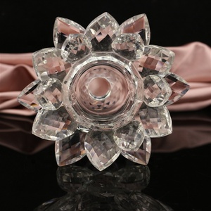 <span class=keywords><strong>Bougeoir</strong></span> en <span class=keywords><strong>cristal</strong></span> de lotus K9 2024 / <span class=keywords><strong>Bougeoir</strong></span> en <span class=keywords><strong>cristal</strong></span> de lotus pour décoration de mariage, décoration de la maison, centre de table - Product Image 3