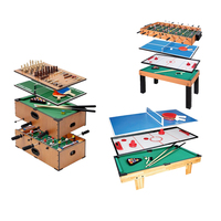 Fabrication en gros, vente chaude, jeu de table de football 4 en 1, jeu de table de football avec billard, ping-pong et hockey sur air