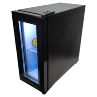 Oumeiete SC16 Mini Réfrigérateur de Comptoir pour Magasin, Vitrine Réfrigérée pour Caviar avec Porte Vitrée