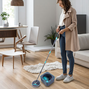 360 seau ensemble essoreuse trois types têtes de vadrouille propre séparation sale vadrouille magique microfibre métal plastique vadrouille nettoyage facile des sols - Product Image 1