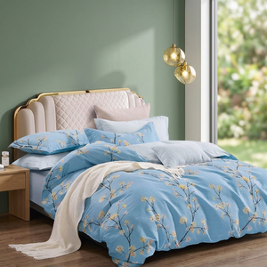 Cheap Soft Bedcover Sheet Polyester Microfiber Brushed <b>Bedsheet</b> Hotel Bedding Set - Product Image 2