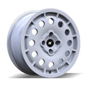 Jantes en alliage de rechange 16 pouces 4x108 16x7.0J blanc brillant style rallye rétro pour berlines compactes, jantes de tuning de course - Product Image 1