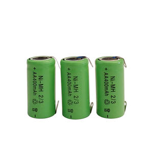 Nikel-metal hidrit AA <span class=keywords><strong>2</strong></span>/3 boyutu şarj edilebilir pil lehim sekmeler ile, tam kapasite 400mAh, 1.2V, tıraş için - Product Image 6