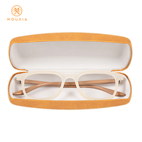 Étui à lunettes de luxe en velours texturé de qualité supérieure avec doublure douce