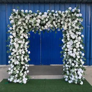Enrollar Rosa Artificial pared flor Baby Shower 3D paneles florales boda fiesta en casa decoraciones escenario flores paredes para telón de fondo