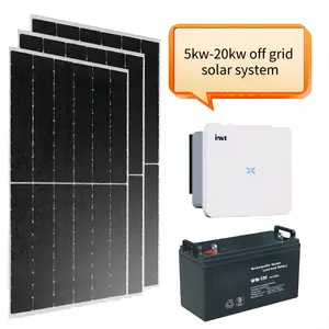 Kit sistem Panel surya 1kW sistem Grid Off energi matahari rumah efisiensi tinggi