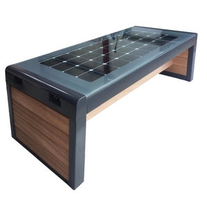 Banc intelligent solaire avec WiFi et Bluetooth, recharge, design moderne, acier inoxydable pour parc, salle de sport, <span class=keywords><strong>centre</strong></span> <span class=keywords><strong>commercial</strong></span> et entrée - Product Image 3