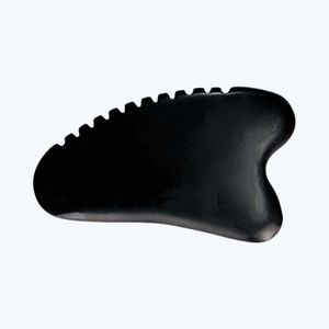 Piedra de jade natural de color negro, terapia Gua Sha con piedra bian - Product Image 5