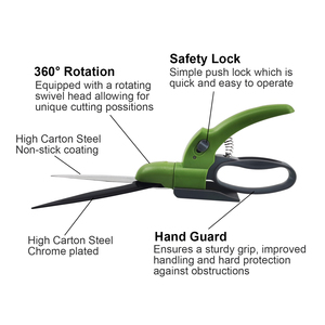 Winslow & Ross Ciseaux de jardin Ciseaux à gazon 360 à tête pivotante <span class=keywords><strong>rotative</strong></span> - Product Image 2