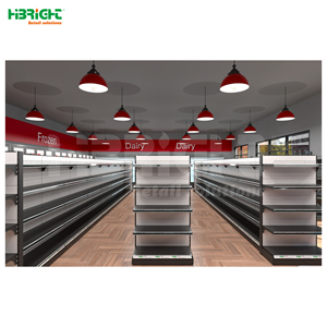Australia Custom Supermarket Equipment Modern Single-Sided 3D Store Design Gondola Shelf Checkout Cash <strong>Counter</strong> Refrigeration - Product Image 1