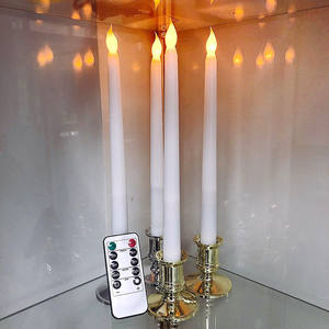 10.8" LED Electronic Candle <b>Lights</b> White Spiral <b>Battery</b> <b>Operated</b> Flickering Tall Candlesticks <b>Christmas</b> Home Wedding - Product Image 4
