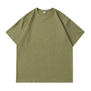 Camiseta Casual de Manga Corta para Hombre Bapees, Cuello Redondo, Corte Regular, Color Gris Sólido, 100% Algodón Jersey - Product Image 6