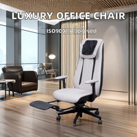 Fauteuil de bureau gaming de luxe moderne en cuir PU Shiatsu, multifonctionnel, avec massage du cou, des épaules et du corps entier par pétrissage, vente en gros OEM