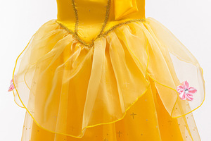 <span class=keywords><strong>Boutique</strong></span> amarillo princesa disfraces hombros descubiertos Belle vestido lentejuelas flores chica fiesta boda Halloween carnaval Cosplay disfraz - Product Image 6