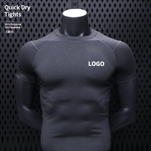 Wholesale Custom logo Blank Elasticity Sport <strong>Compression</strong> <strong>Shirts</strong> for Men - Product Image 1