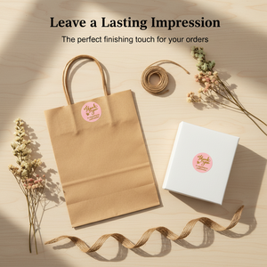 1 Inch Round Waterproof PLA Paper Stickers Easy to Remove Food <b>Packaging</b> <b>Labels</b> with Gold Foil Printing - Product Image 5