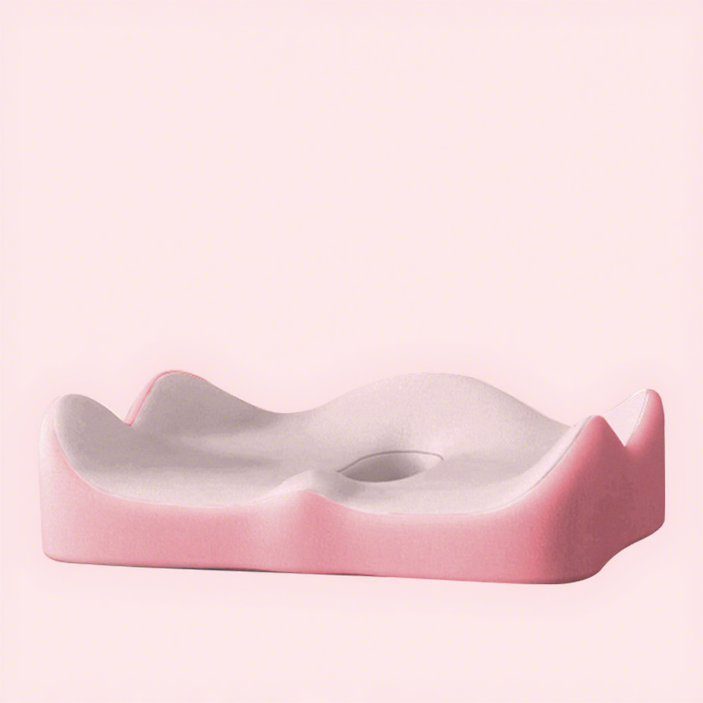 Coussin creux double rose