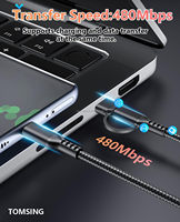 Kabel Pengisian Cepat 2-in-1 USB-C + USB-A Nylon Braided Type-C 3A 60W untuk iPhone 15/16 Konduktor Tembaga Murni
