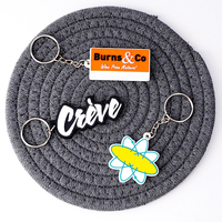 Porte-clés en PVC 3D 2D en forme d'ours de dessin animé, petit cadeau, porte-clés à mousqueton, souvenir en ligne pour couple, pince à clés pour école, MOQ