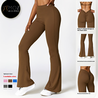 Pantalon de yoga Peach Booty Flare Leggings Bootcut taille haute Pantalon d'entraînement à jambe large à séchage rapide Fitness Running Athletic Wear