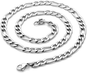 Thép Không Gỉ Mens Vòng Cổ Chuỗi Hợp Thời Trang Đa Kích Thước Thép Không Gỉ <span class=keywords><strong>Figaro</strong></span> Chuỗi Vòng Cổ Cho Nam Giới Phụ Nữ Làm Đồ Trang Sức - Product Image 2