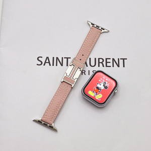 Dressy Leder H Magnets chnalle Armband für Apple Watch 10 46mm 42mm Frau Soft Armband für Iwatch 9 7 8 45 44mm 6 5 4 Ultra 2 - Product Image 5
