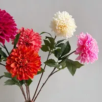 Fleurs artificielles hydratantes Dahlia au toucher réel, décorations de mariage, fleurs de chrysanthème, décoration intérieure, fleurs de table pour fêtes