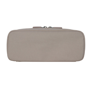 Trousse à crayons SENDA personnalisable en nylon beige simple avec fermeture éclair et patch logo pour l'école ou le bureau - Product Image 3