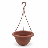 Pot de fleurs suspendu en terre cuite PP Yunuoxi 29,8 cm, pot de plante en plastique épaissi avec crochet, vente en gros d'usine