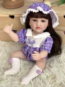 Muñeca Bebé Reborn Realista de Silicona Sólida, Económica, con Cabello, Asiento de Auto Gratis, 100% R&B para Recién Nacidos - Product Image 5