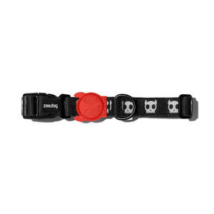 Skull <b>Collar</b> 2.0 Black With Red Buckle For <b>Dogs</b> - Product Image 4