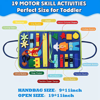 Tablero de Actividades Sensoriales de Fieltro con Temática de Granja de Dinosaurios, Montessori para Niños Pequeños, para Viajes, Selección para Pruebas de Mercado, Programa de Catálogo de Reventa Global