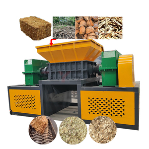 Large Scale Double Shaft Shredder Hay Rice Straw Shredder Organic <b>Waste</b> Wood Coconut Husk Leaf Shredder - Product Image 1
