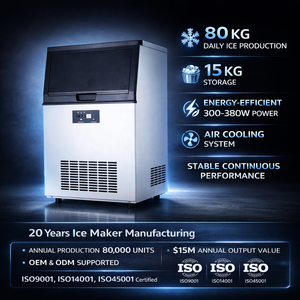 Air-cooled 300w High Performance Commercial <b>Ice</b> Making Machine Cube <b>Maker</b> 70kg/day for Business Hotel Kitchen Use Kx-65 High - Product Image 5