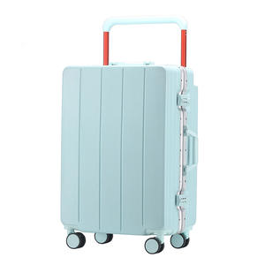 Valise à roulettes 20 pouces en aluminium 2024, nouvelle collection, antichoc, roulettes pivotantes, couleur unie, unisexe, bagage de voyage - Product Image 3
