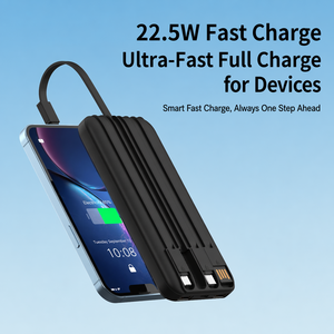 <span class=keywords><strong>Batterie</strong></span> externe 10000mAh, charge rapide 22.5W avec 4 câbles intégrés, chargeur portable de grande capacité, <span class=keywords><strong>batterie</strong></span> externe universelle - Product Image 4