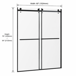 Porta Doccia Scorrevole Doppia in Vetro Temperato Moderno 8mm, Telaio Scorrevole Facile da Installare, Pulibile, Durevole, Ecologico, in Acciaio Inossidabile 304 - Product Image 4