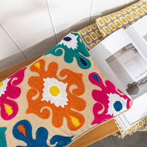 刺绣复古波西米亚扔枕套带流苏羊毛球刺绣靠垫套设计波西米亚扔枕套 - Product Image 6