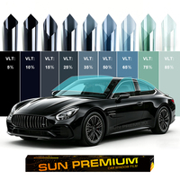 Film teinté pour vitres de voiture effet miroir fumé foncé – Options d'isolation thermique élevée, protection UV, film solaire réfléchissant pour véhicules