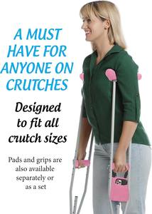 Muestra Gratuita de Almohadillas y Empuñaduras Premium para Muletas - Acolchado Cómodo, Transpirable y Lavable a Máquina para Adultos y Jóvenes, Bolsa para Muletas - Product Image 2