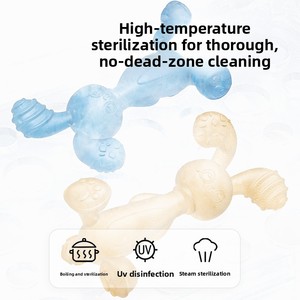 Sucette en silicone personnalisée en gros, en forme de lapin, souple, de qualité alimentaire, jouet de dentition pour bébé, apaisant pour les molaires des nourrissons, fabricant OEM/ODM - Product Image 4