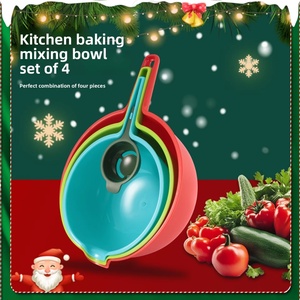 Multifunction Salad Mixing Bowl Set Egg Separator <b>Kitchen</b> <b>Gadget</b> 4 in 1 Nesting Mixing Batter for Fruit & Vegetable - Product Image 1