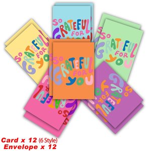 Cartes <span class=keywords><strong>de</strong></span> remerciement en vrac personnalisées assorties avec enveloppes kraft en carton premium pour cadeaux d'affaires et <span class=keywords><strong>de</strong></span> shopping - Product Image 4