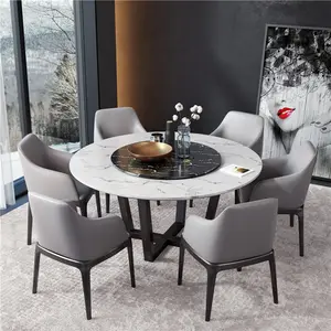 Hendry custom mesas de marmore table en marbre modern design round marble table