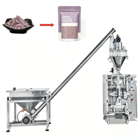 Machine d'emballage entièrement automatique pour poudre, café sec, fruits, avec remplisseuse à vis sans fin pour le lavage et la fermeture des sachets, et machine à emballer la farine