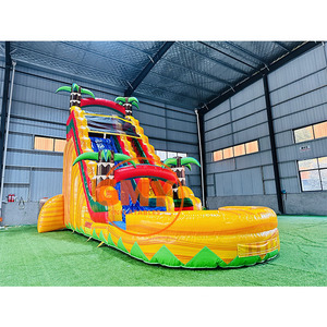 สไลเดอร์น้ำเป่าลมขนาด 18 ฟุต รุ่น Tropical Fiesta Breeze สำหรับเด็กและผู้ใหญ่ คุณภาพระดับเชิงพาณิชย์ - Product Image 4