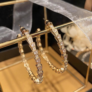 Orecchini Pendenti Geometrici alla Moda con Zirconi per Donne, Accessorio di Gioielleria Trendy - Product Image 4
